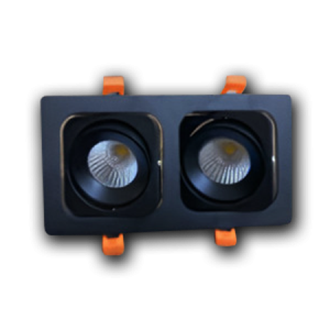 Đèn âm trần đôi VMT Plus Pro 2x7W vỏ đen