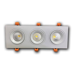 Đèn âm trần phẳng plus VMT hộp ba 3x12W vỏ trắng - 3 chế độ màu