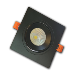 Đèn âm trần phẳng plus VMT hộp đơn 12W vỏ đen