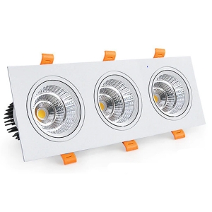 ĐÈN ÂM TRẦN PHẲNG VMT HỘP BA 3X7W - VỎ TRẮNG - 3 CHẾ ĐỘ MÀU