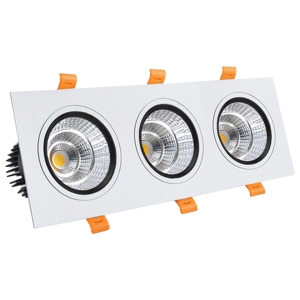 ĐÈN ÂM TRẦN PHẲNG VMT HỘP BA 3X7W - VỎ TRẮNG ĐEN