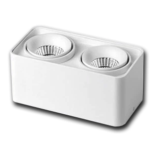 Đèn bơ nổi nhôm đúc VMT Luxury hộp đôi 2x7W vỏ trắng - 3 chế độ màu