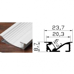 Thanh nhôm hắt chân tường TX01